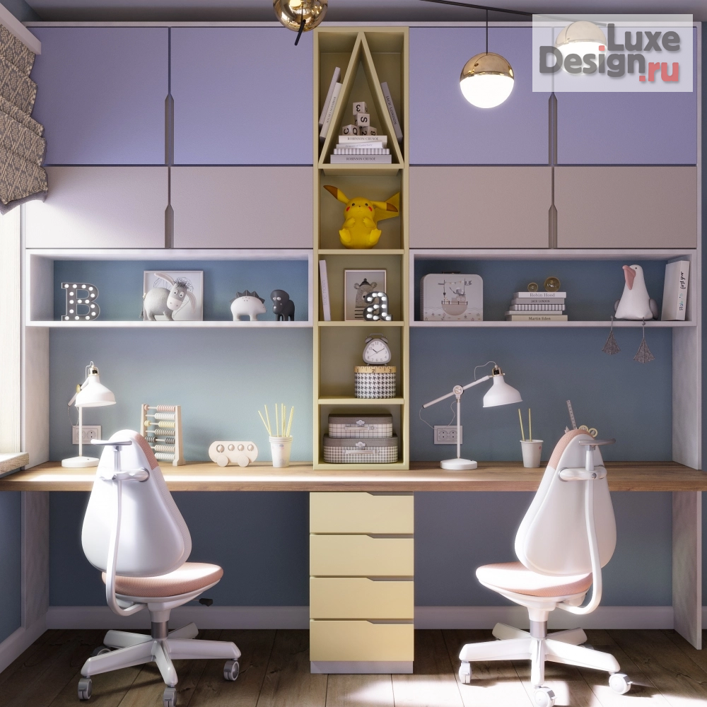 Дизайн интерьера четырехкомнатной квартиры "детская комната" (фото 5)