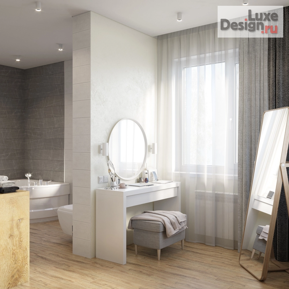 Дизайн интерьера загородного дома "ванная комната" (фото 6)