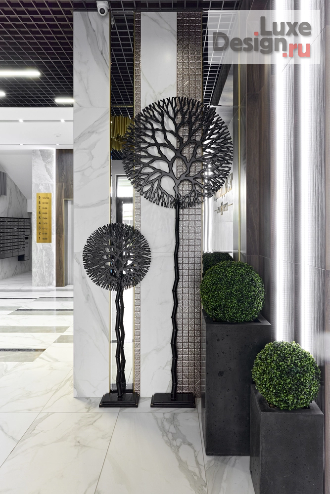 Дизайн интерьера апартаментов "Проект холлов ЖК РЕЗИДЕНЦИЯ ГРИН ПАРК " (фото 10)