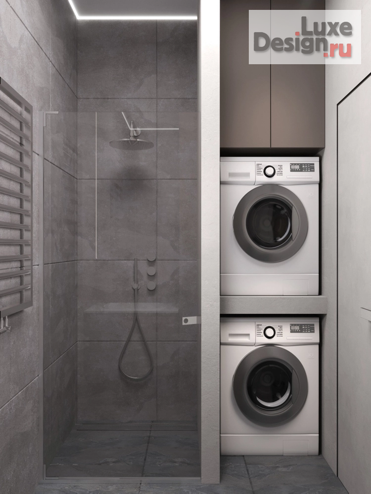 Дизайн интерьера однокомнатной квартиры "Проект 1-комнатной квартиры MINIMALISM & LOFT" (фото 11)