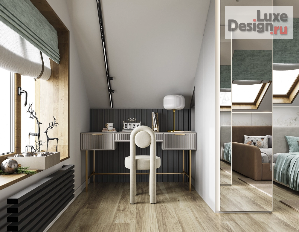 Дизайн интерьера мансарды "Дизайн-проект мансарды загородного дома" (фото 11)