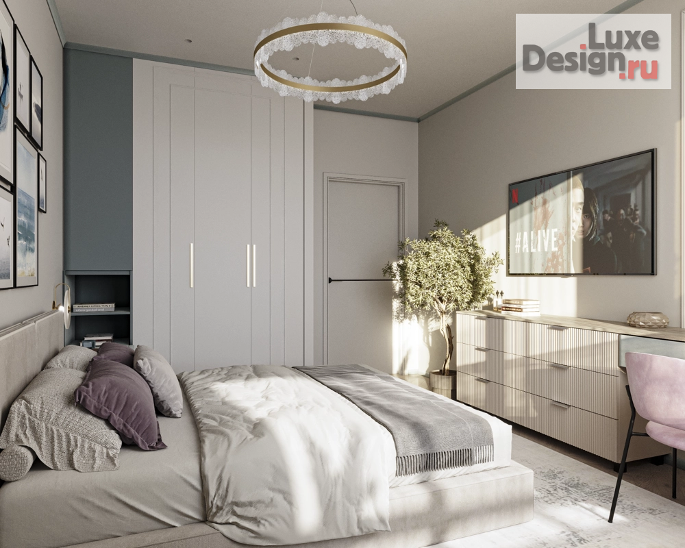 Дизайн интерьера двухкомнатной квартиры "Дизайн-проект 2х-комнатной квартиры НА БЕРЕГУ НЕБА" (фото 12)