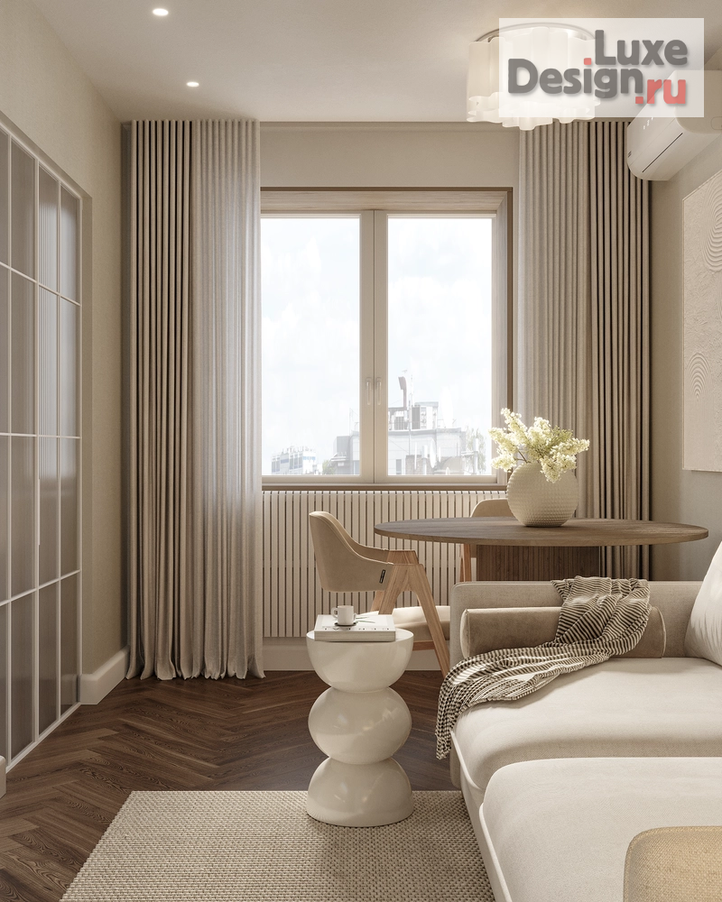 Дизайн интерьера двухкомнатной квартиры "Дизайн-проект квартиры CALM IN BEIGE " (фото 14)