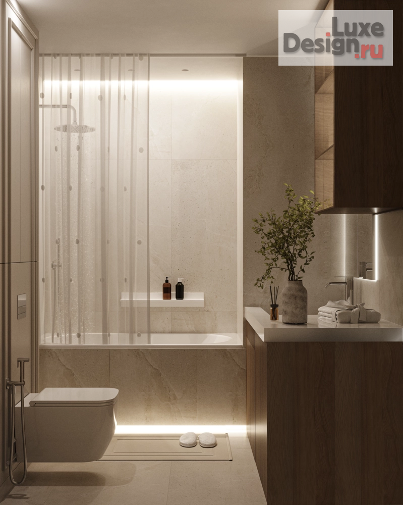 Дизайн интерьера двухкомнатной квартиры "Дизайн-проект квартиры CALM IN BEIGE " (фото 18)