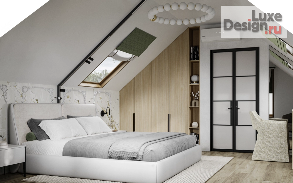 Дизайн интерьера мансарды "Дизайн-проект мансарды загородного дома" (фото 1)