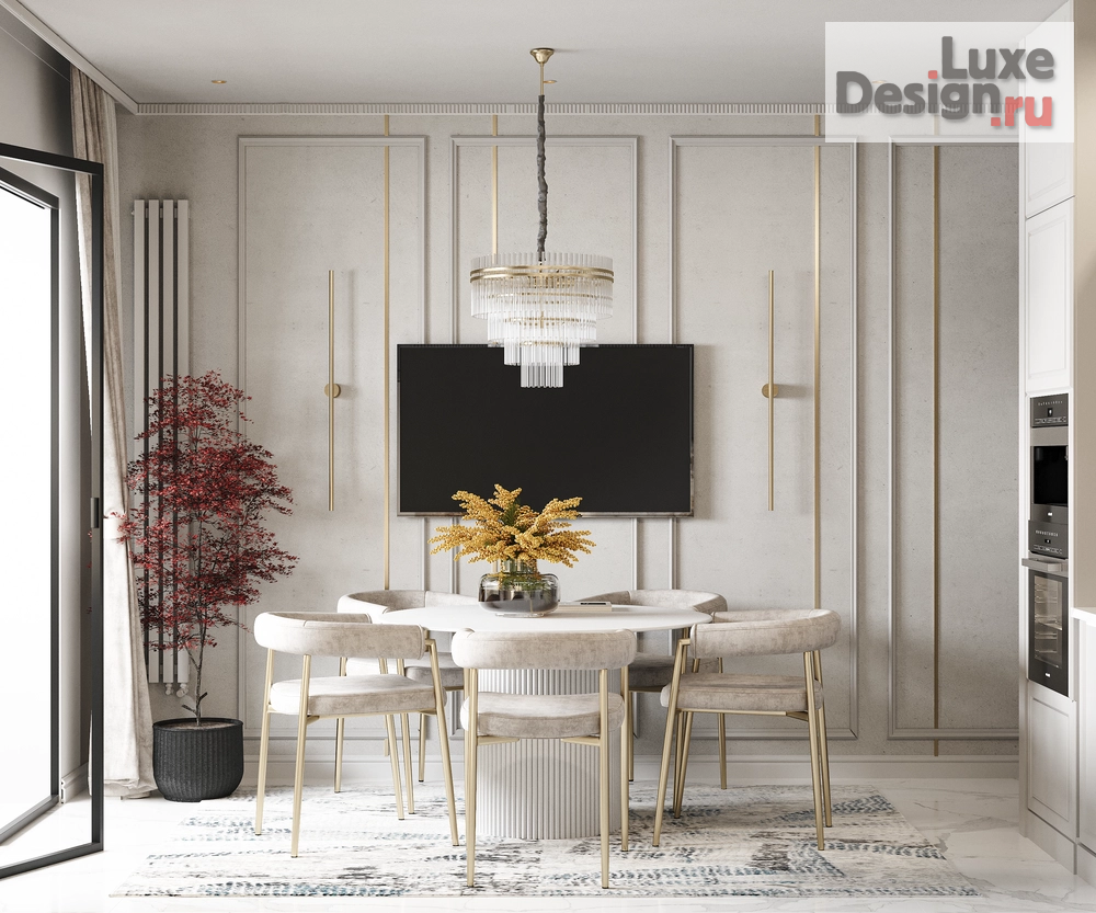 Дизайн интерьера четырехкомнатной квартиры "Ппроект квартиры THE WHITE SAVANNAH" (фото 1)