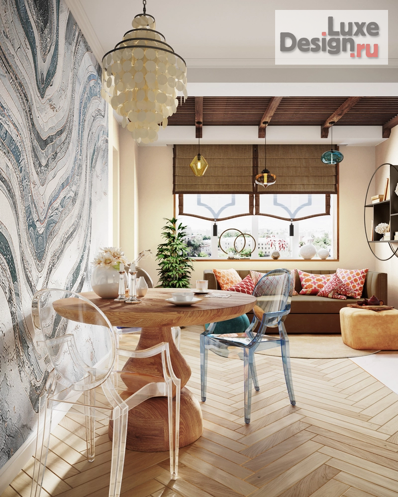 Дизайн интерьера трехкомнатной квартиры "SHANTI VIBE – проект 3х-комнатной квартиры." (фото 2)