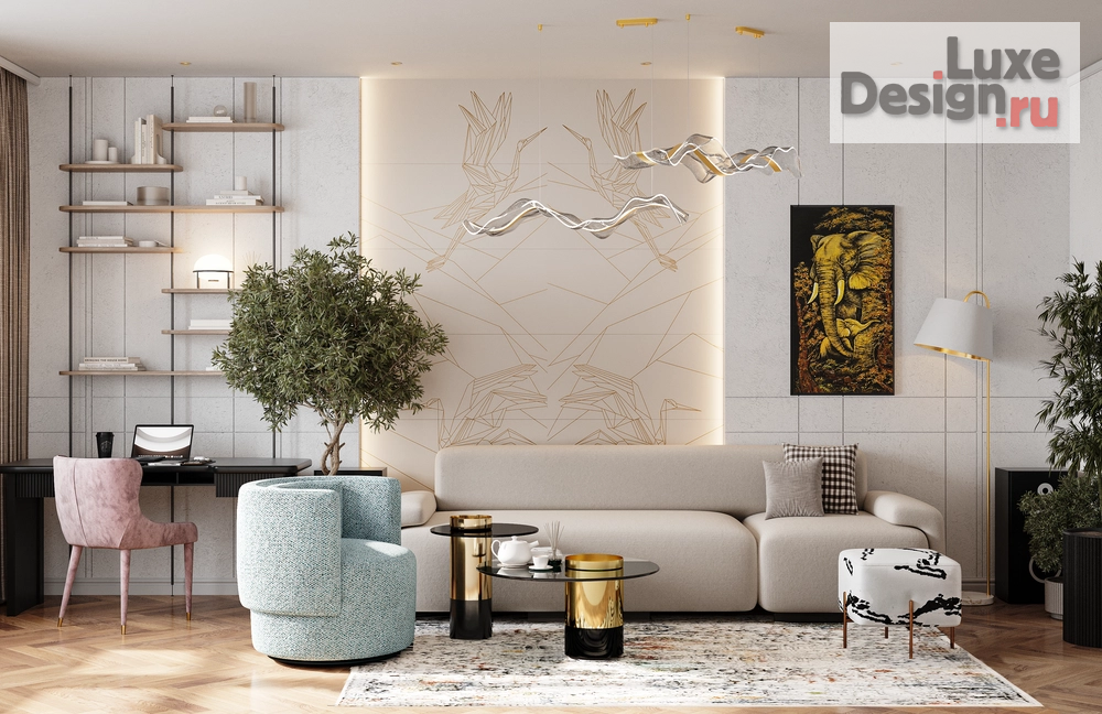 Дизайн интерьера четырехкомнатной квартиры "Ппроект квартиры THE WHITE SAVANNAH" (фото 19)