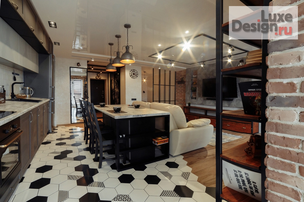 Дизайн интерьера однокомнатной квартиры "Проект 1-комнатной квартиры LITE LOFT" (фото 2)