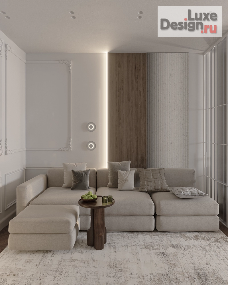 Дизайн интерьера двухкомнатной квартиры "Дизайн-проект квартиры CALM IN BEIGE " (фото 2)