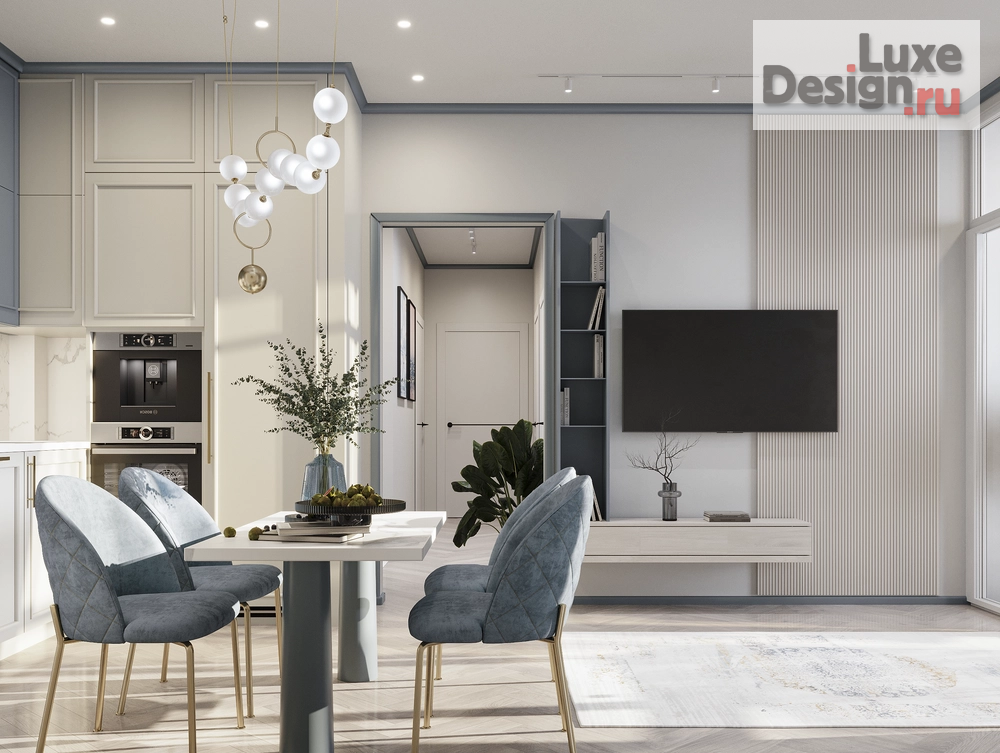 Дизайн интерьера двухкомнатной квартиры "Дизайн-проект 2х-комнатной квартиры НА БЕРЕГУ НЕБА" (фото 2)