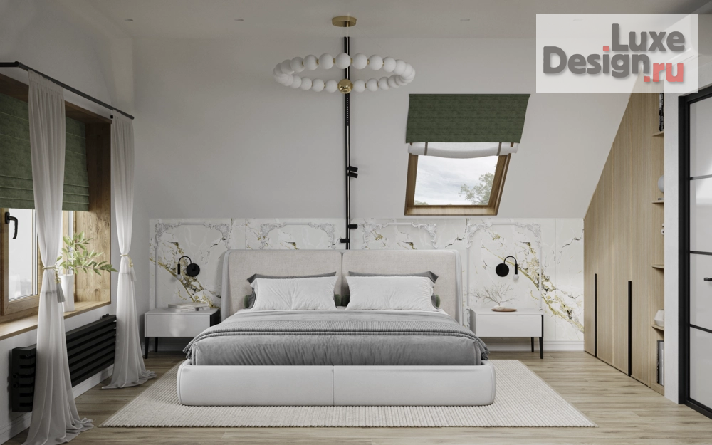 Дизайн интерьера мансарды "Дизайн-проект мансарды загородного дома" (фото 2)