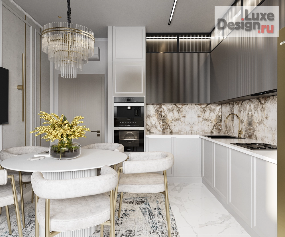 Дизайн интерьера четырехкомнатной квартиры "Ппроект квартиры THE WHITE SAVANNAH" (фото 3)