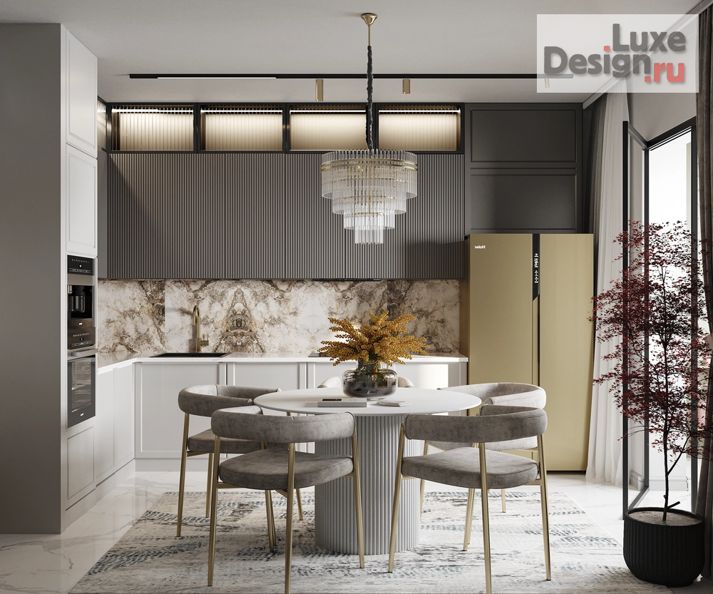 Дизайн интерьера четырехкомнатной квартиры "Ппроект квартиры THE WHITE SAVANNAH" (фото 4)