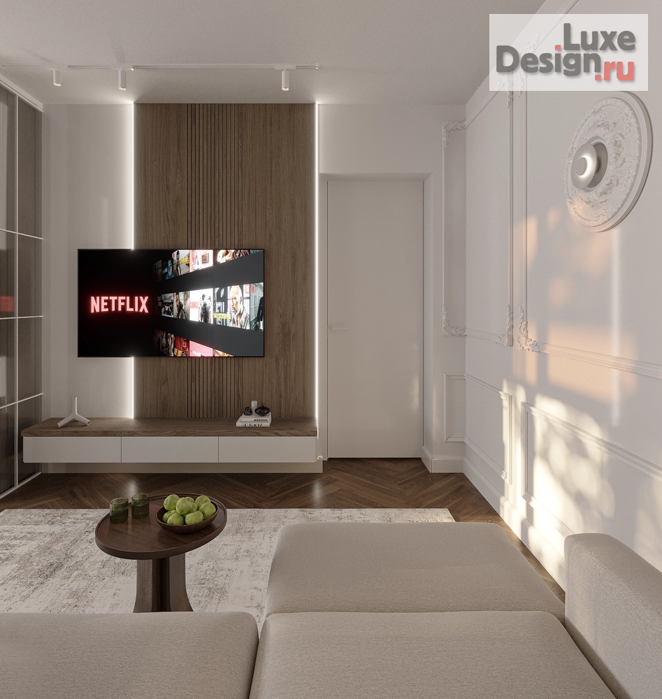 Дизайн интерьера двухкомнатной квартиры "Дизайн-проект квартиры CALM IN BEIGE " (фото 4)