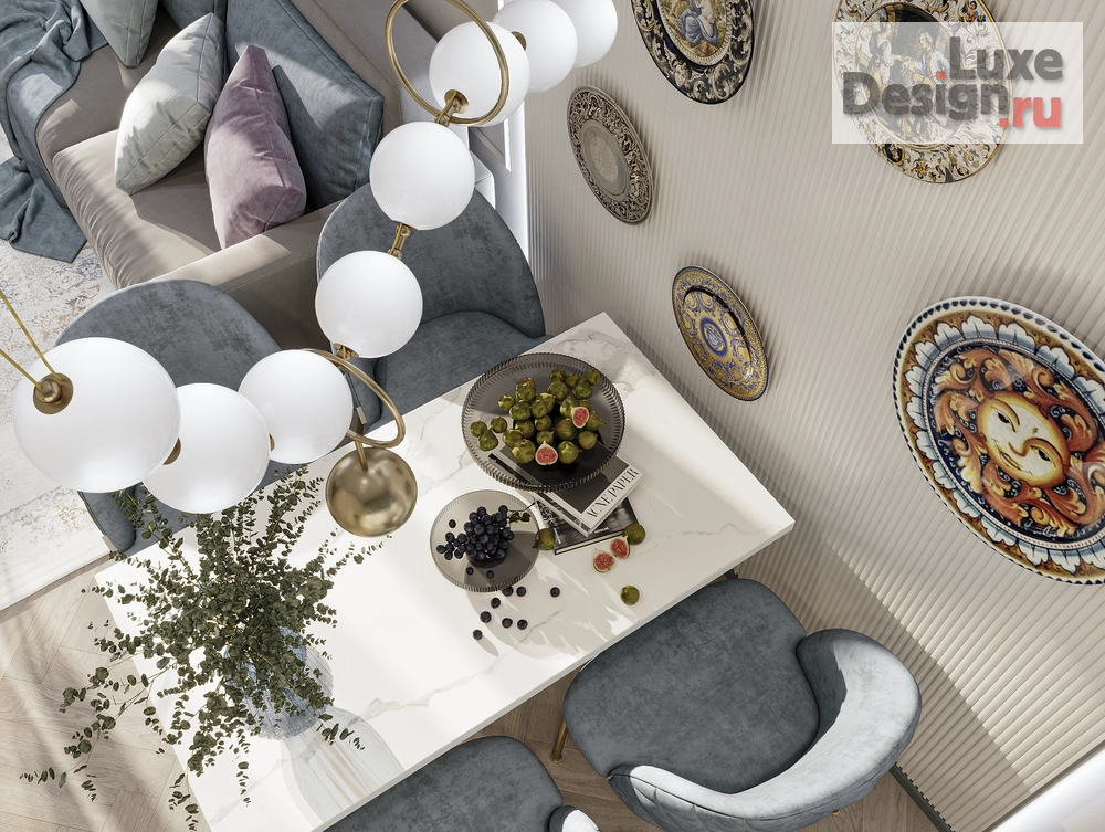 Дизайн интерьера двухкомнатной квартиры "Дизайн-проект 2х-комнатной квартиры НА БЕРЕГУ НЕБА" (фото 5)