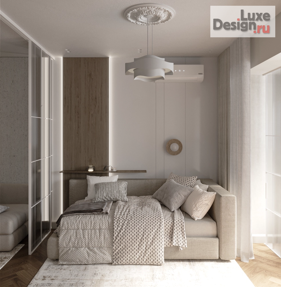 Дизайн интерьера двухкомнатной квартиры "Дизайн-проект квартиры CALM IN BEIGE " (фото 5)