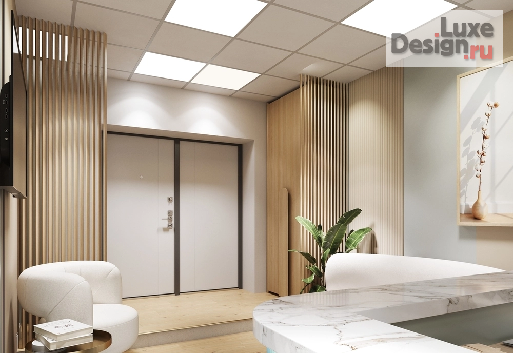 Дизайн интерьера лечебного учреждения "Проект холла стоматологической клиники DOCTRINA" (фото 5)