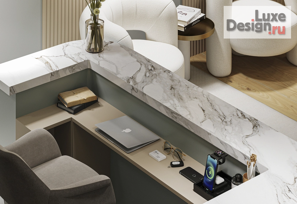 Дизайн интерьера лечебного учреждения "Проект холла стоматологической клиники DOCTRINA" (фото 6)