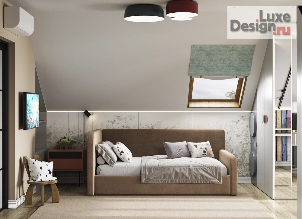 Дизайн интерьера мансарды "Дизайн-проект мансарды загородного дома" (фото 7)