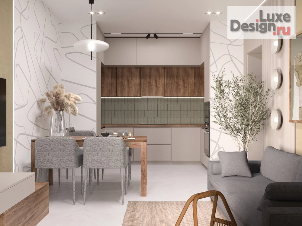 Дизайн интерьера двухкомнатной квартиры "Проект 2-х комнатной квартиры " (фото 1)