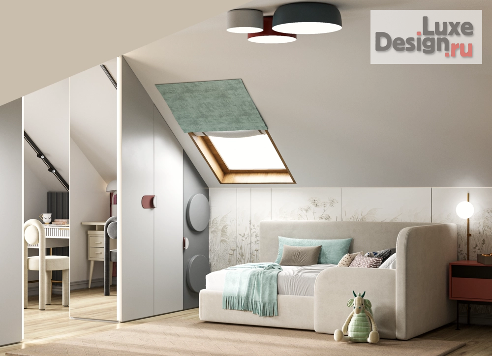 Дизайн интерьера мансарды "Дизайн-проект мансарды загородного дома" (фото 8)