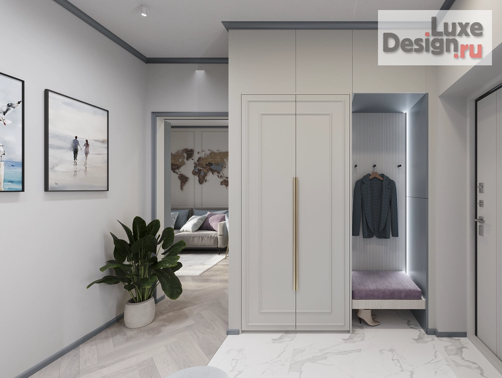 Дизайн интерьера двухкомнатной квартиры "Дизайн-проект 2х-комнатной квартиры НА БЕРЕГУ НЕБА" (фото 8)