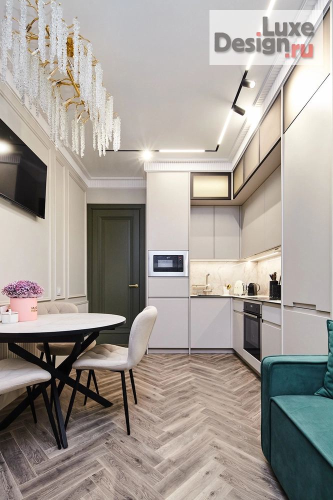 Дизайн интерьера однокомнатной квартиры "Проект 1-комнатной квартиры LIKE A DIAMOND." (фото 3)