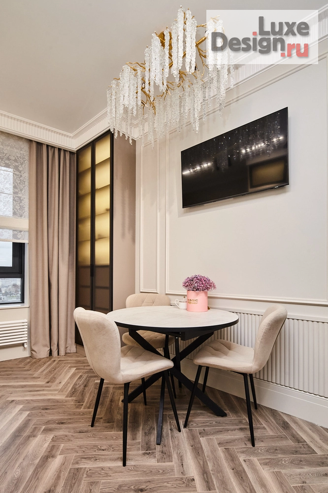 Дизайн интерьера однокомнатной квартиры "Проект 1-комнатной квартиры LIKE A DIAMOND." (фото 4)