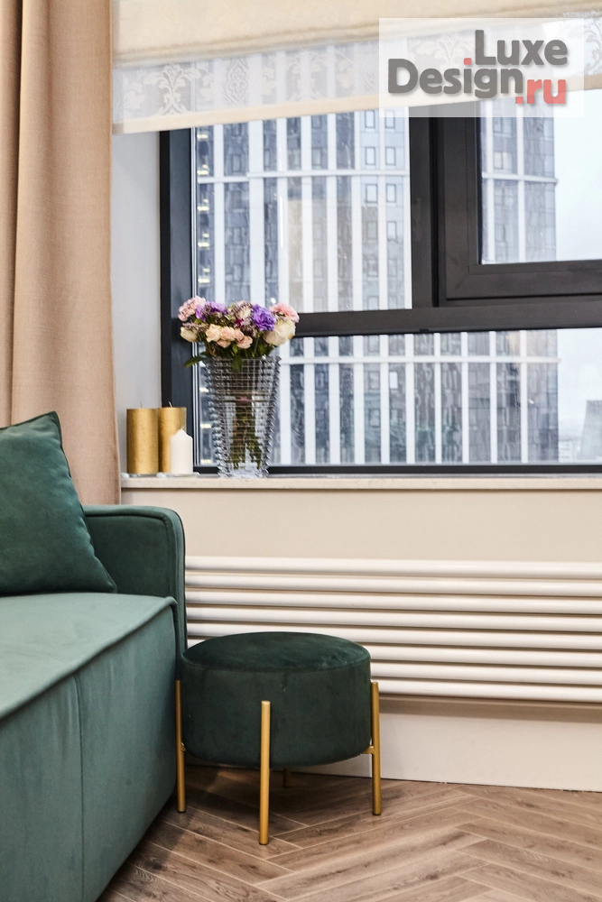 Дизайн интерьера однокомнатной квартиры "Проект 1-комнатной квартиры LIKE A DIAMOND." (фото 6)