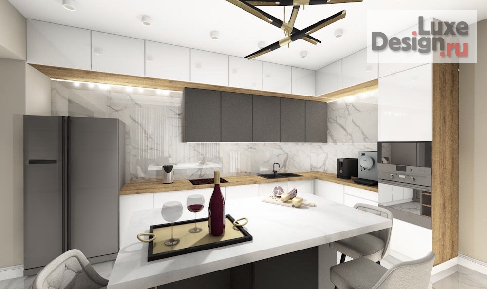 Дизайн интерьера кухни "Кухня с островом" (фото 3)