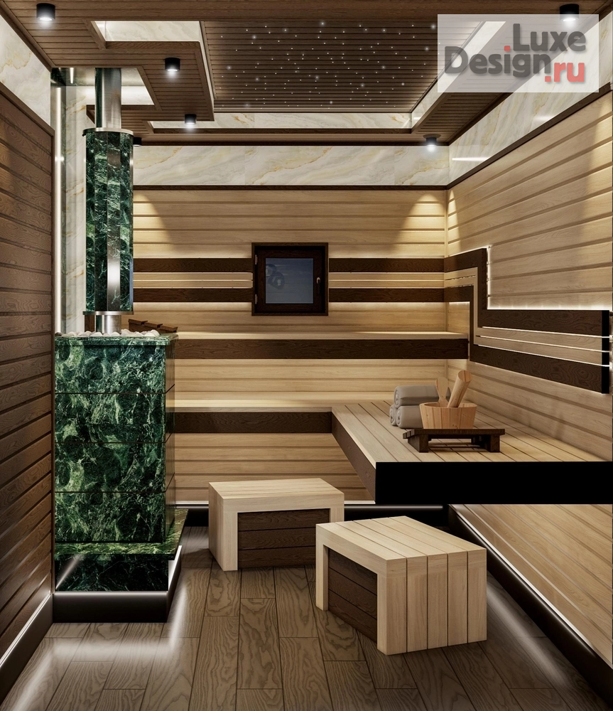 Дизайн интерьера бани "Парилка. Для заказа дизайн-проекта звоните или пишите: +7 (919) 199-01-43" (фото 1)