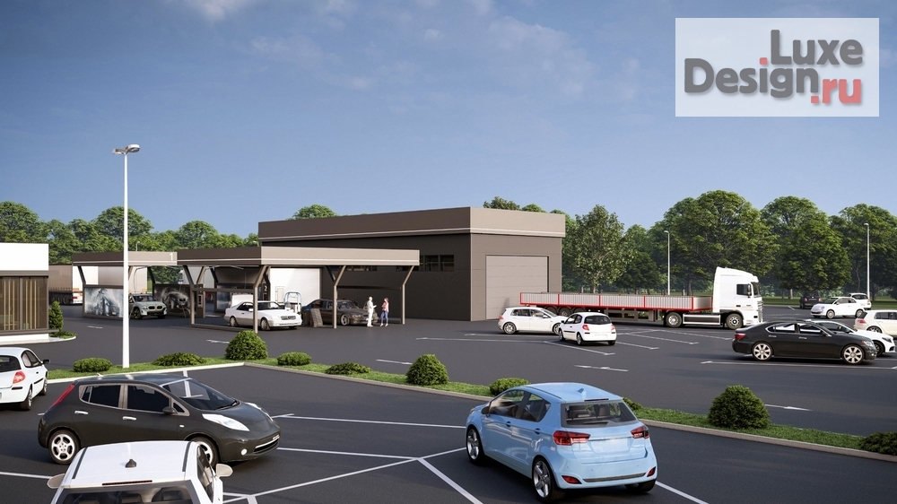 Частная архитектура "Дополнительные объекты у автоцентра. Для заказа дизайн-проекта звоните или пишите: +7 (919) 199-01-43" (фото 1)