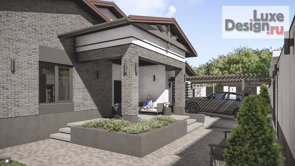 Частная архитектура "Фасад и благоустройство  частного дома. Для заказа дизайн-проекта звоните или пишите: +7 (919) 199-01-43" (фото 3)