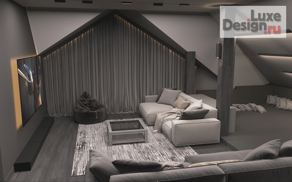 Дизайн интерьера мансарды "Мансарда. Для заказа дизайн-проекта звоните или пишите: +7 (919) 199-01-43" (фото 3)