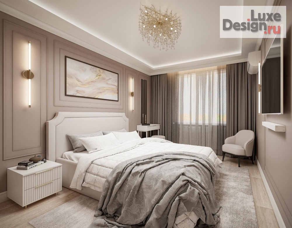 Дизайн интерьера спальни "Спальня. Для заказа дизайн-проекта звоните или пишите: +7 (919) 199-01-43" (фото 1)
