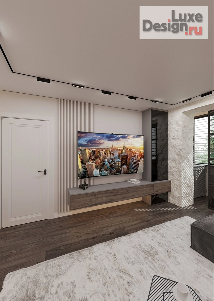 Дизайн интерьера однокомнатной квартиры "Дизайн интерьера квартиры. Для заказа дизайн-проекта звоните или пишите: +7 (919) 199-01-43" (фото 4)