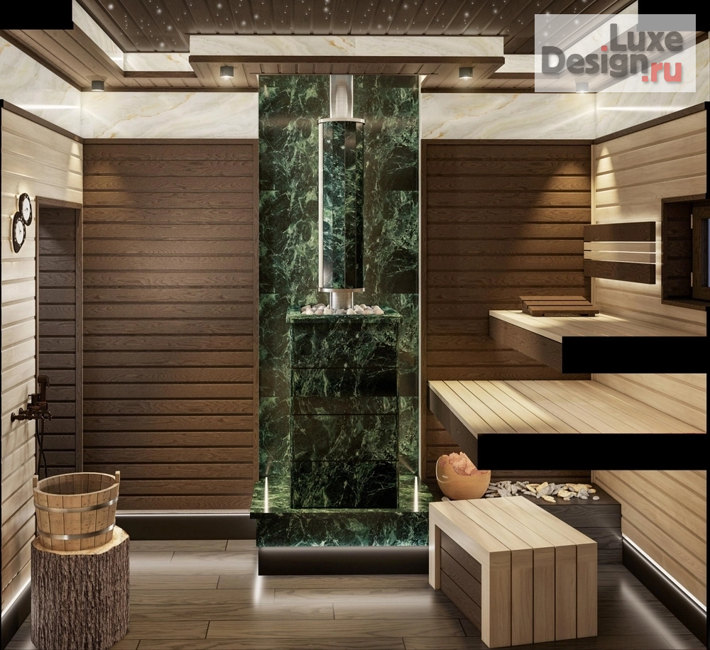 Дизайн интерьера бани "Парилка. Для заказа дизайн-проекта звоните или пишите: +7 (919) 199-01-43" (фото 2)