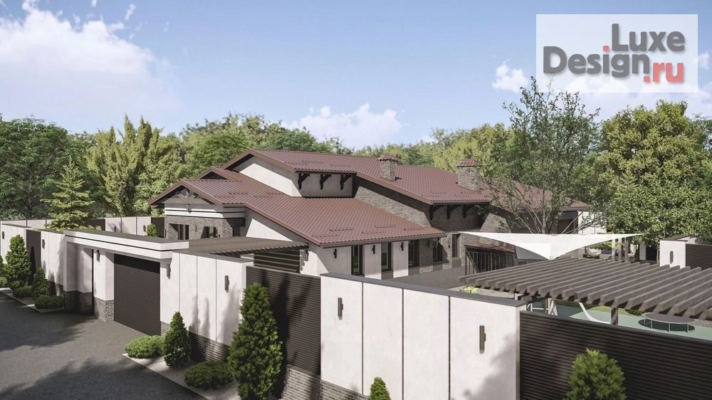 Частная архитектура "Фасад и благоустройство  частного дома. Для заказа дизайн-проекта звоните или пишите: +7 (919) 199-01-43" (фото 1)