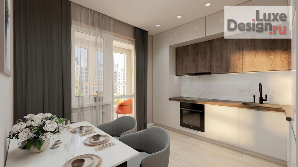 Дизайн интерьера однокомнатной квартиры "Интерьер типовой квартиры" (фото 7)