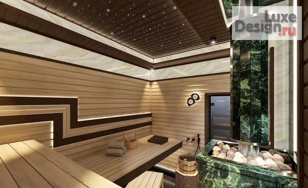 Дизайн интерьера бани "Парилка. Для заказа дизайн-проекта звоните или пишите: +7 (919) 199-01-43" (фото 5)