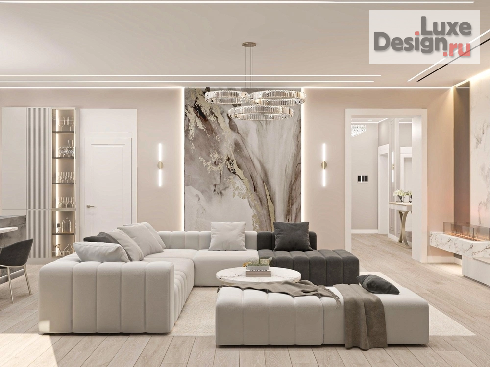 Дизайн интерьера частного дома "Кухня-гостиная. Для заказа дизайн-проекта звоните или пишите: +7 (919) 199-01-43" (фото 1)