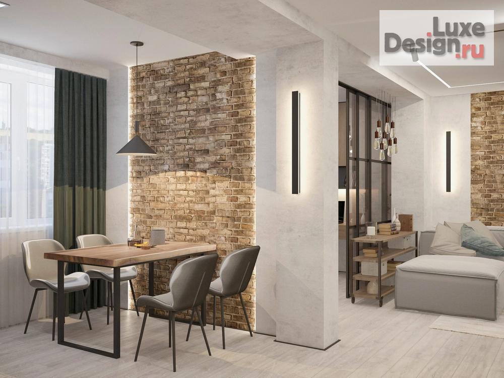 Дизайн интерьера двухкомнатной квартиры "Дизайн-проект квартиры. Для заказа дизайн-проекта звоните или пишите: +7 (919) 199-01-43" (фото 2)