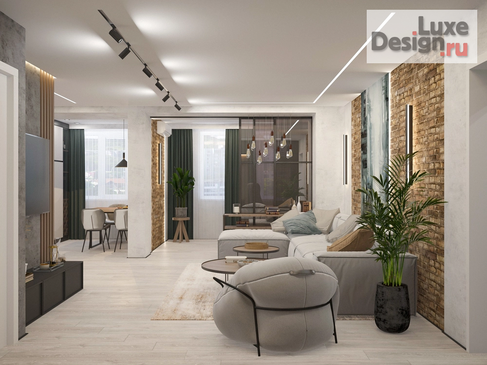 Дизайн интерьера двухкомнатной квартиры "Дизайн-проект квартиры. Для заказа дизайн-проекта звоните или пишите: +7 (919) 199-01-43" (фото 6)