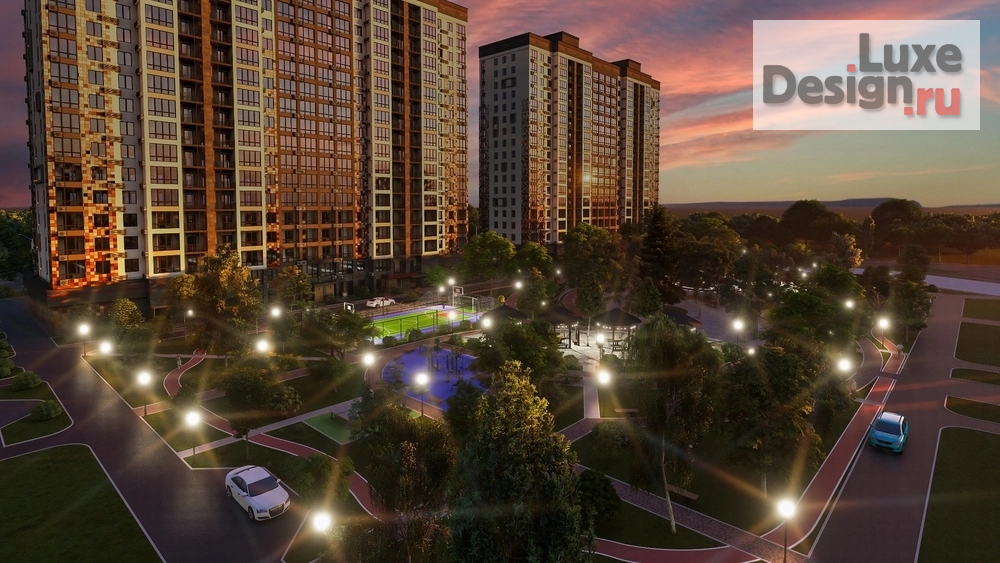 Общественная архитектура "ЖК "Цветной Бульвар" - ночной вид. Для заказа дизайн-проекта звоните или пишите: +7 (919) 199-01-43" (фото 8)