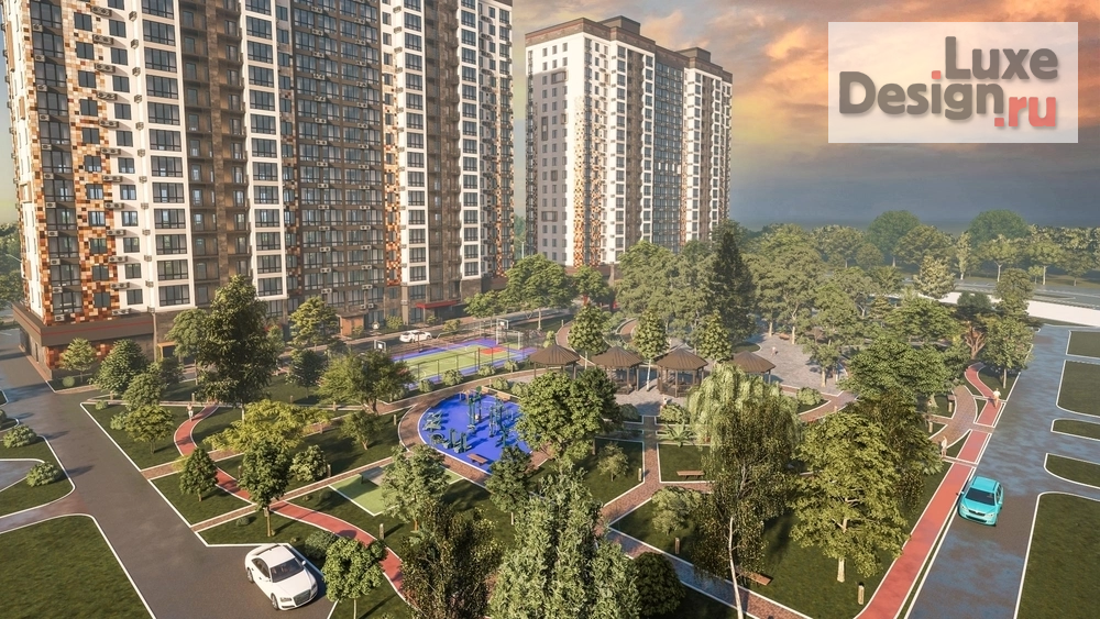 Общественная архитектура "ЖК "Цветной Бульвар" дневной вид. Для заказа дизайн-проекта звоните или пишите: +7 (919) 199-01-43" (фото 7)