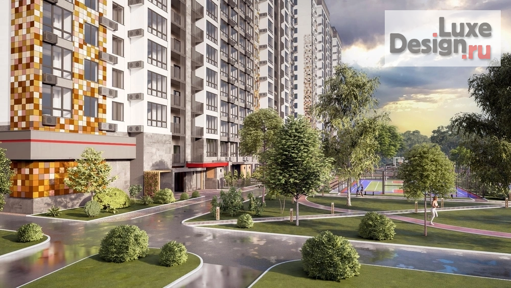 Общественная архитектура "ЖК "Цветной Бульвар" дневной вид. Для заказа дизайн-проекта звоните или пишите: +7 (919) 199-01-43" (фото 8)