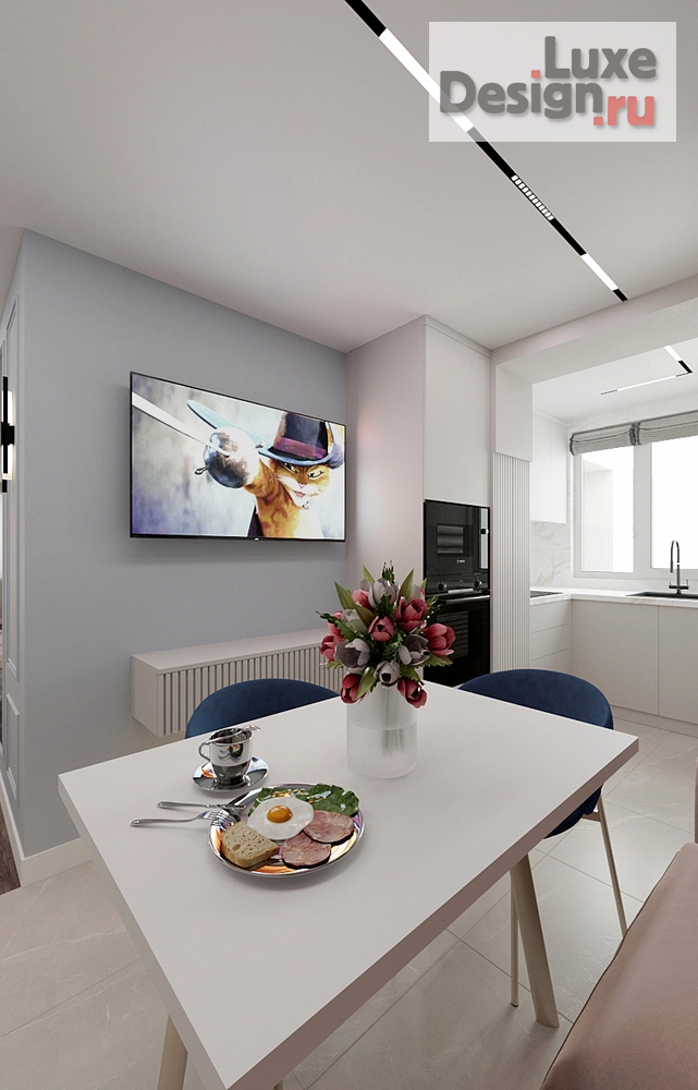 Дизайн интерьера двухкомнатной квартиры "Дизайн проект квартиры -80 м2. Для заказа дизайн-проекта звоните или пишите: +7 (919) 199-01-43" (фото 1)