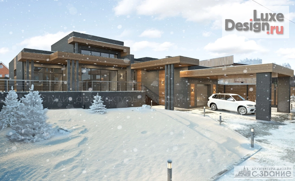 Частная архитектура "Проект современного дома в Подмосковье" (фото 4)