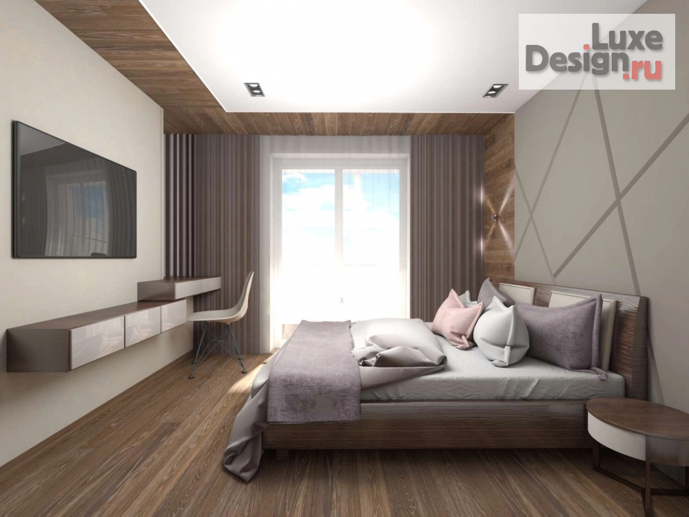 Дизайн интерьера спальни "спальня в жк Семья" (фото 2)